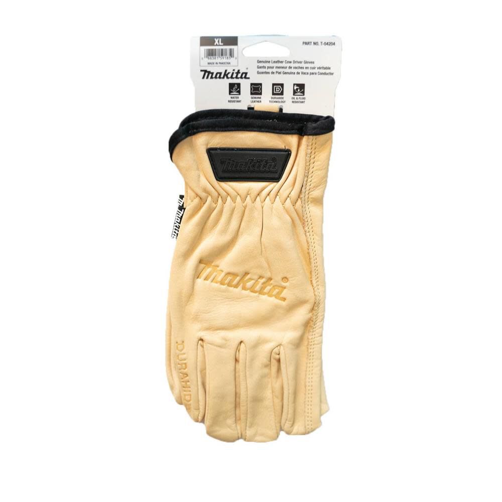 Driver Gloves Genuine Leather Cow XL T-04204