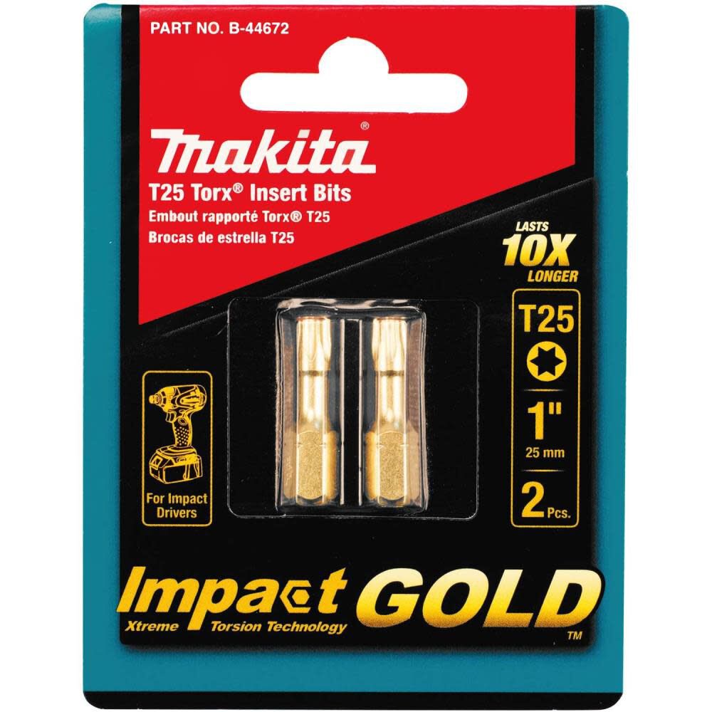 Impact GOLD #25 Torx Insert Bit 2/pk B-44672