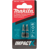 Impact X #1 Square Recess 1 Insert Bit 2/pk A-96506