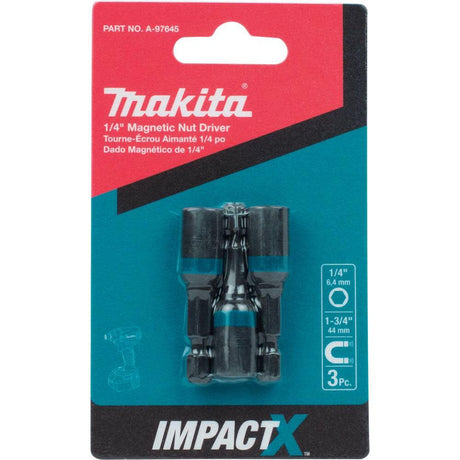 Impact X 1/4 x 1-3/4 Magnetic Nut Driver 3/pk A-97645