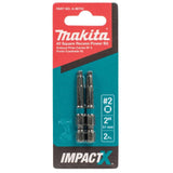 Impact X #2 Square Recess 2 Power Bit 2/pk A-96702