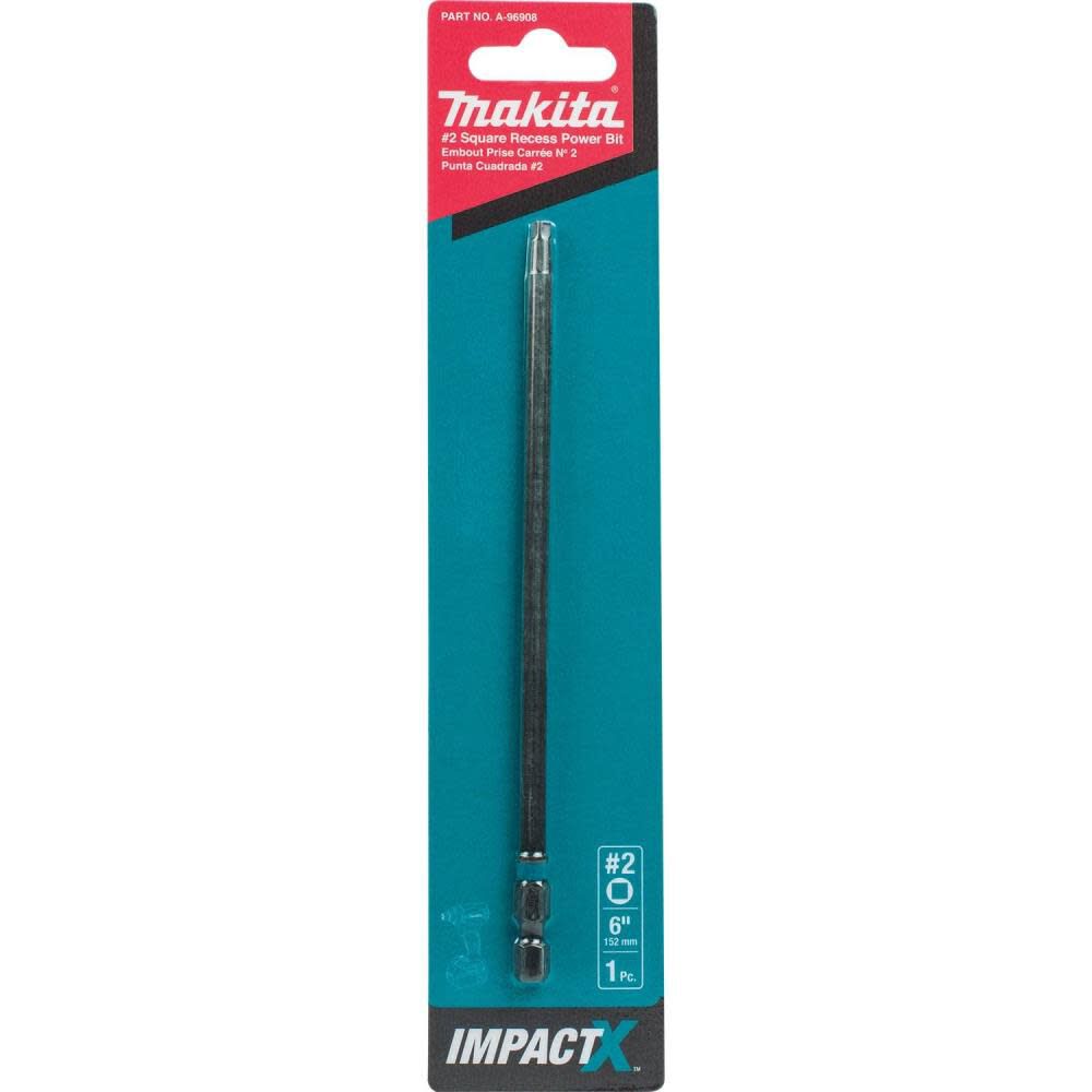 Impact X #2 Square Recess 6 Power Bit A-96908