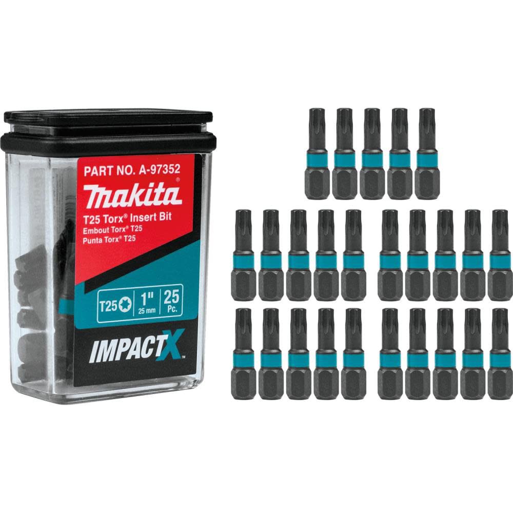 Impact X T25 Torx 1 Insert Bit 25/pk A-97352