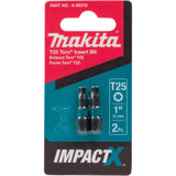 Impact X T25 Torx 1 Insert Bit 2/pk A-96578