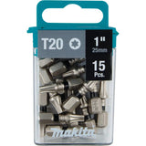 Impact XPS T20 Torx 1in Insert Bit 15/pk E-00670