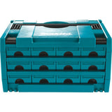 MAKPAC 12 Drawer Interlocking Case 8 1/2in x 15 1/2in x 11 5/8in P-84327