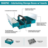 MAKPAC Interlocking Storage Box with Inserts P-84137