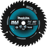 Miter Saw Blade 7 1/2in 45T Carbide Tipped Max Efficiency E-11128