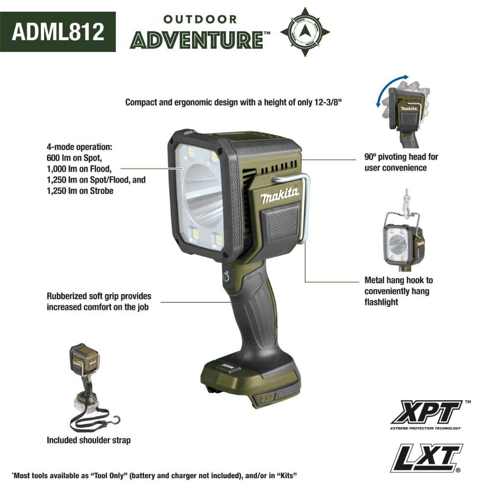 Outdoor Adventure 18V LXT LED Flashlight Spotlight (Bare Tool) ADML812