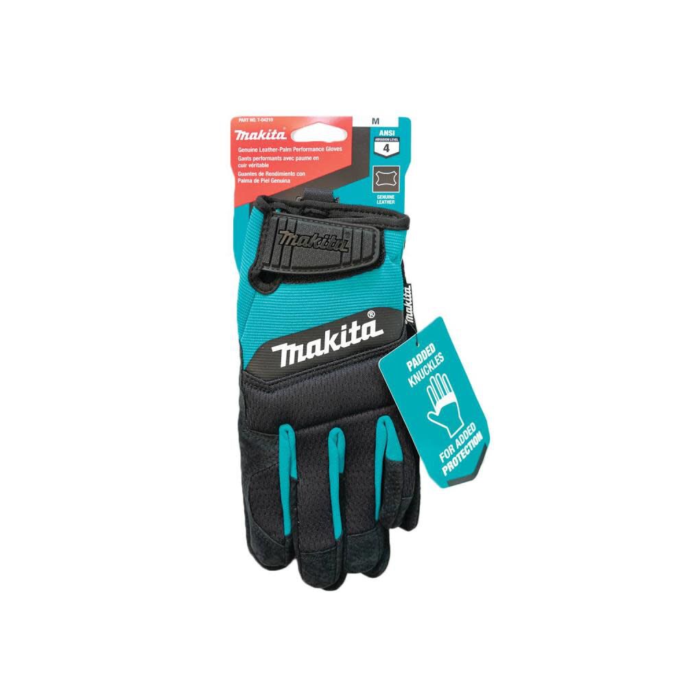 Performance Gloves Genuine Leather Palm Medium T-04210