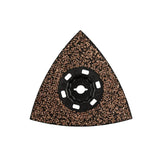 StarlockMax Oscillating Multi Tool 4 1/2in Tungsten Carbide 20 Grit Delta Triangle Sanding Pad E-08632