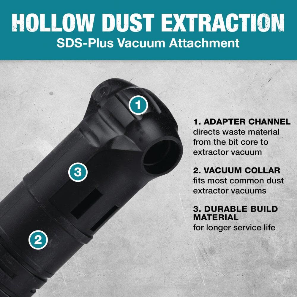 Vacuum Attachment SDS Plus Hollow Dust Extraction Drill Bits E-07185