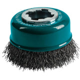 X-LOCK 3in Carbon Steel Crimped Wire Cup Brush D-72637