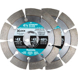 X-LOCK 4-1/2in Segmented Diamond Blade for Masonry Cutting 2/pk E-07200