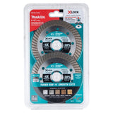 X-LOCK 4-1/2in Turbo Rim Diamond Blade for Masonry Cutting 2/pk E-07222