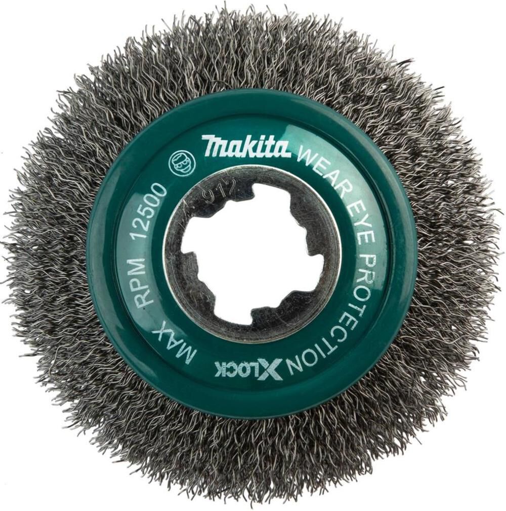 X LOCK 4in Carbon Steel Crimped Wire Bevel Brush D-73190