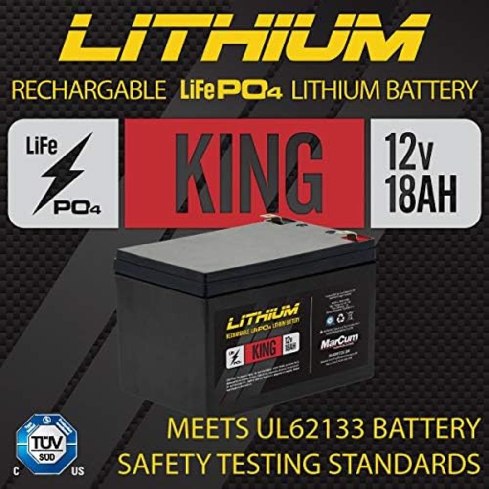 Lithium 12V 18Ah LifePO4 King Battery Only LP41218