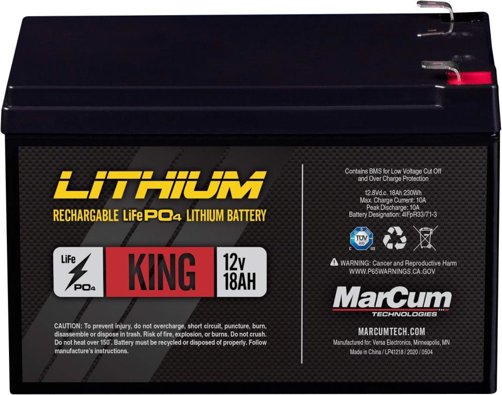 Lithium 12V 18Ah LifePO4 King Battery Only LP41218