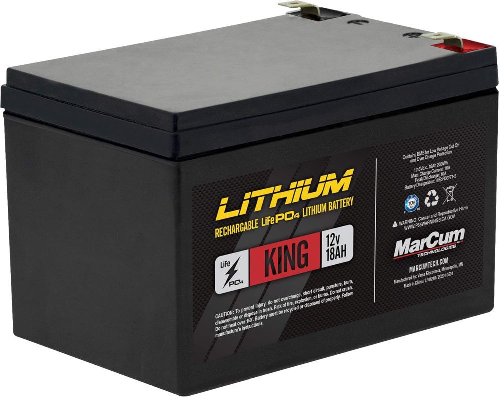 Lithium 12V 18Ah LifePO4 King Battery Only LP41218