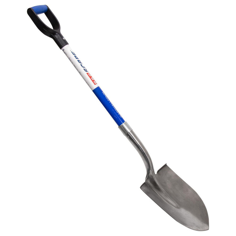 Round Point D Grip Proscape Stainless Steel Shovel RPSSD