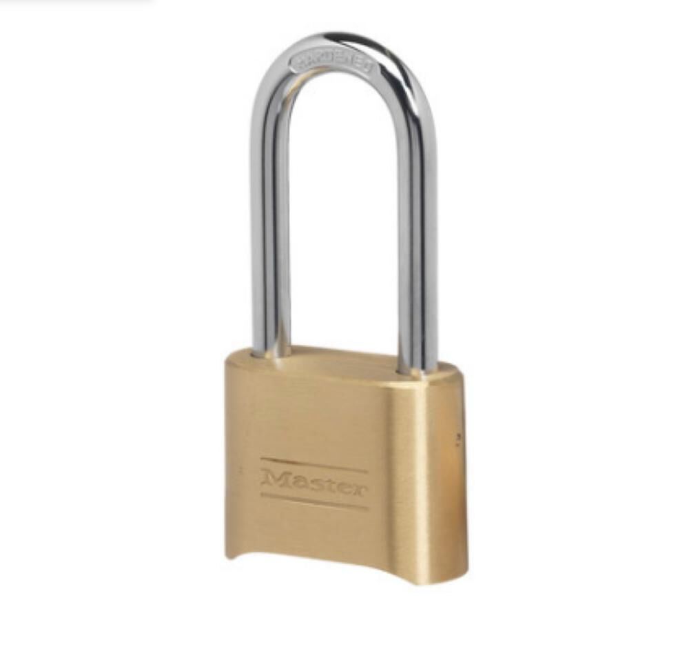 2 Inch Padlock Wide Resettable Combination Brass with 2 1/4 Inch Shackle 175LH