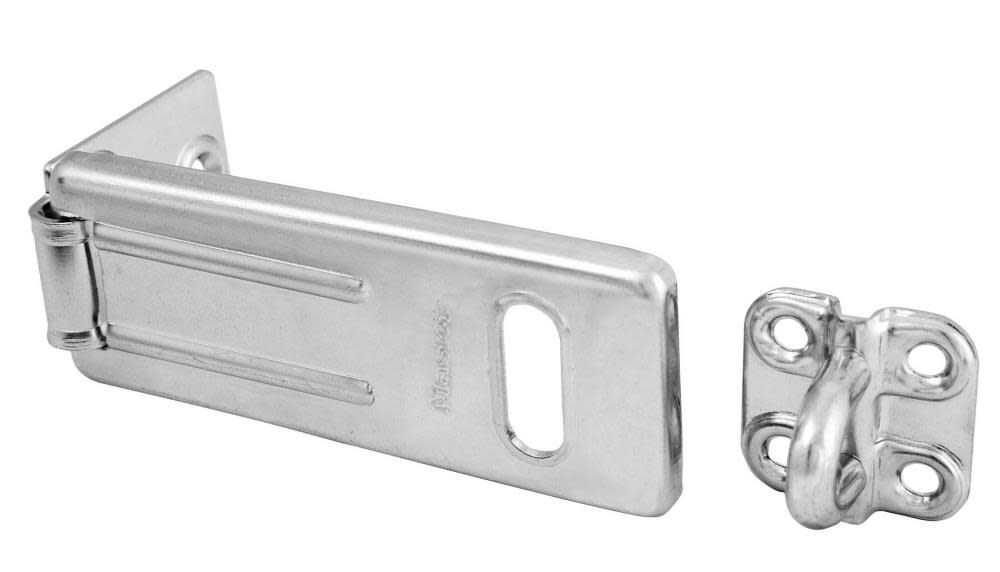 3-1/2in (89mm) Long Zinc Plated Hardened Steel Hasp with Hardened Steel Locking Eye - 703D 703D