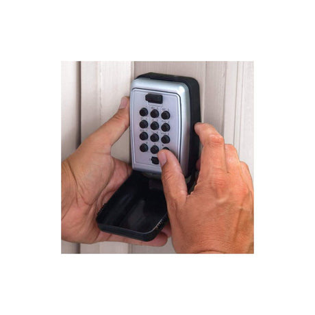 Lock Box 0.004 Cu Ft Gray Combination Push Button 5423D