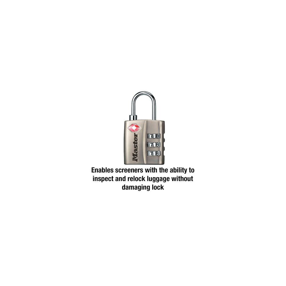 Luggage Lock 1 3/16in 3 Dial Combination 1pk 4680DNLK