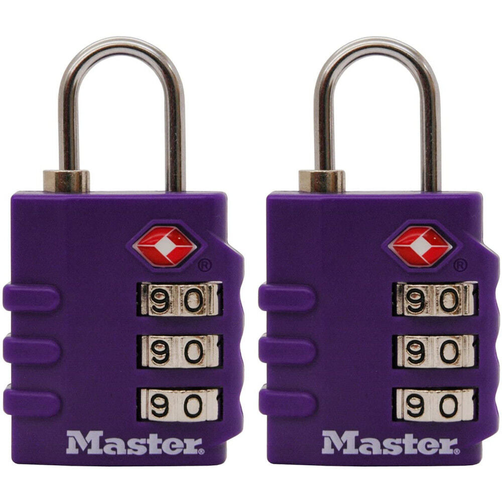 Luggage Lock 1 3/8in 3 Dial Combination 2pk 4684T