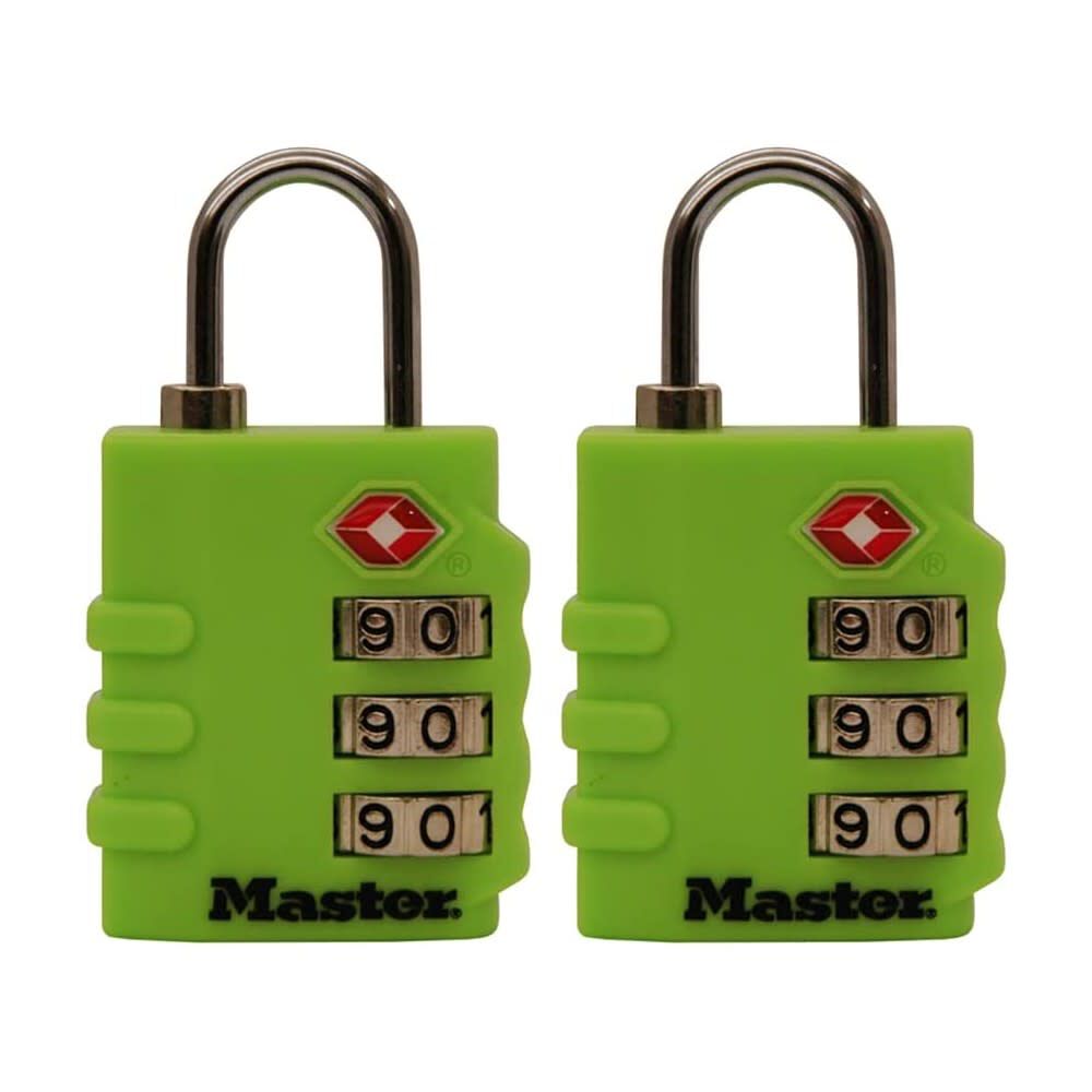 Luggage Lock 1 3/8in 3 Dial Combination 2pk 4684T