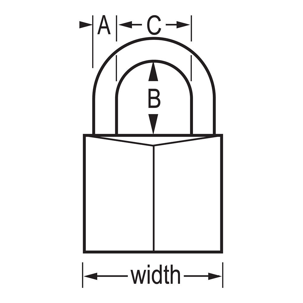 Padlock 1 3/16in Keyed Alike Covered Solid Body 2pk 131T