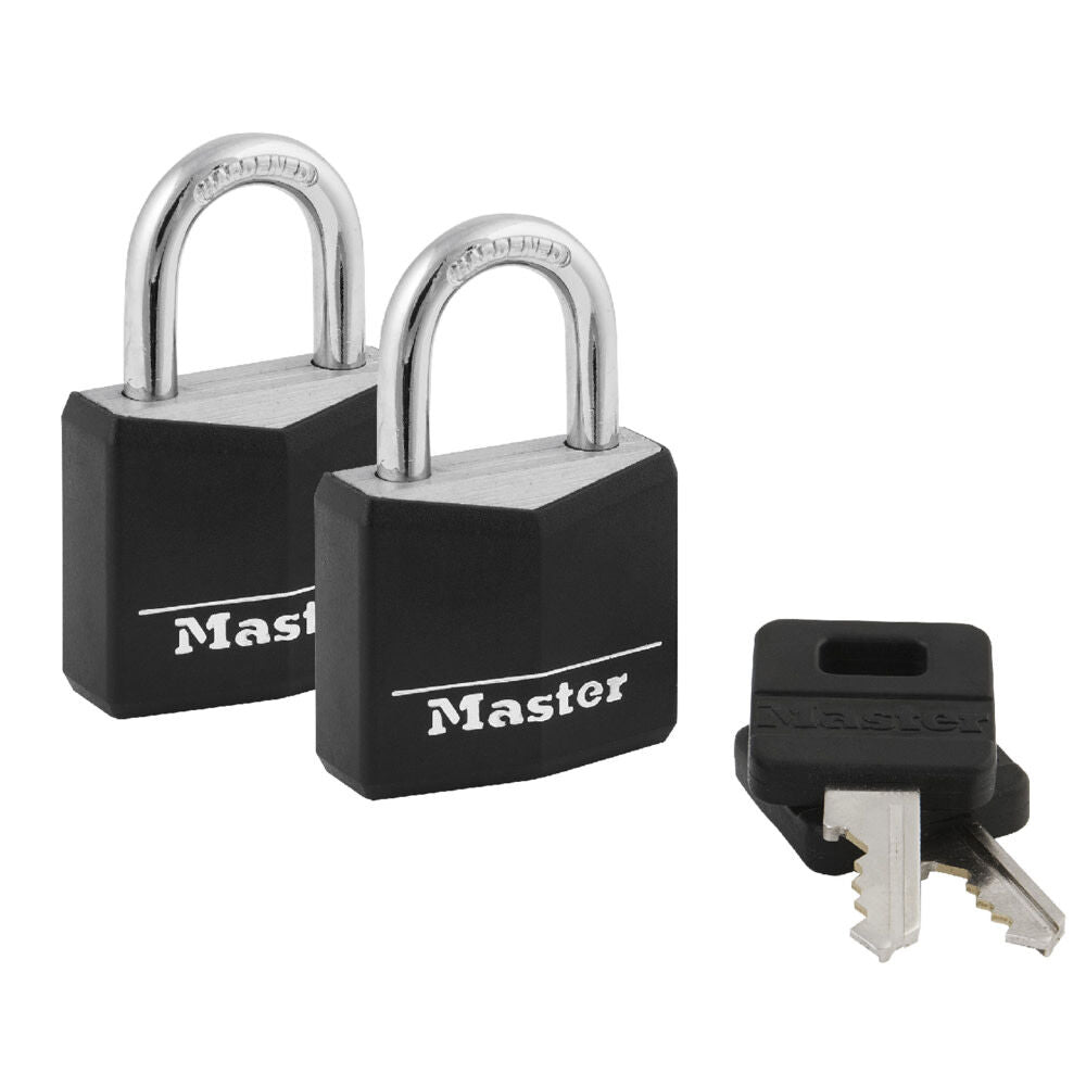 Padlock 1 3/16in Keyed Alike Covered Solid Body 2pk 131T