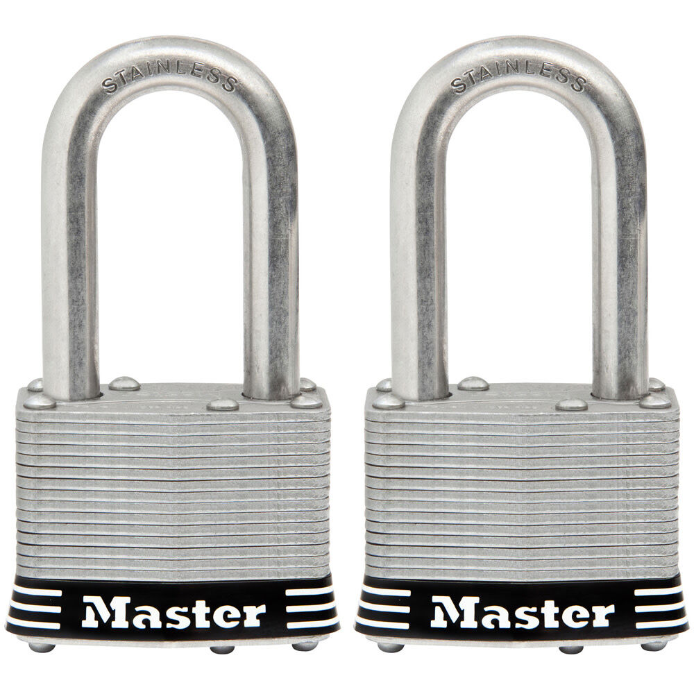 Padlock 1 3/4in Pin Tumbler Keyed Dual Ball Bearing 2pk 1SSTRILFHC