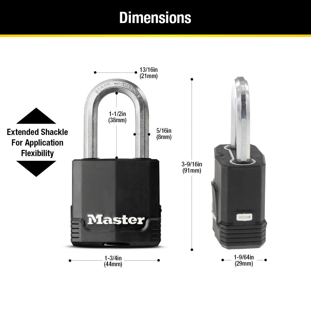 Padlock 1 3/4in Steel Keyed Alike Dual Ball Bearing M5XTRILFCCSEN