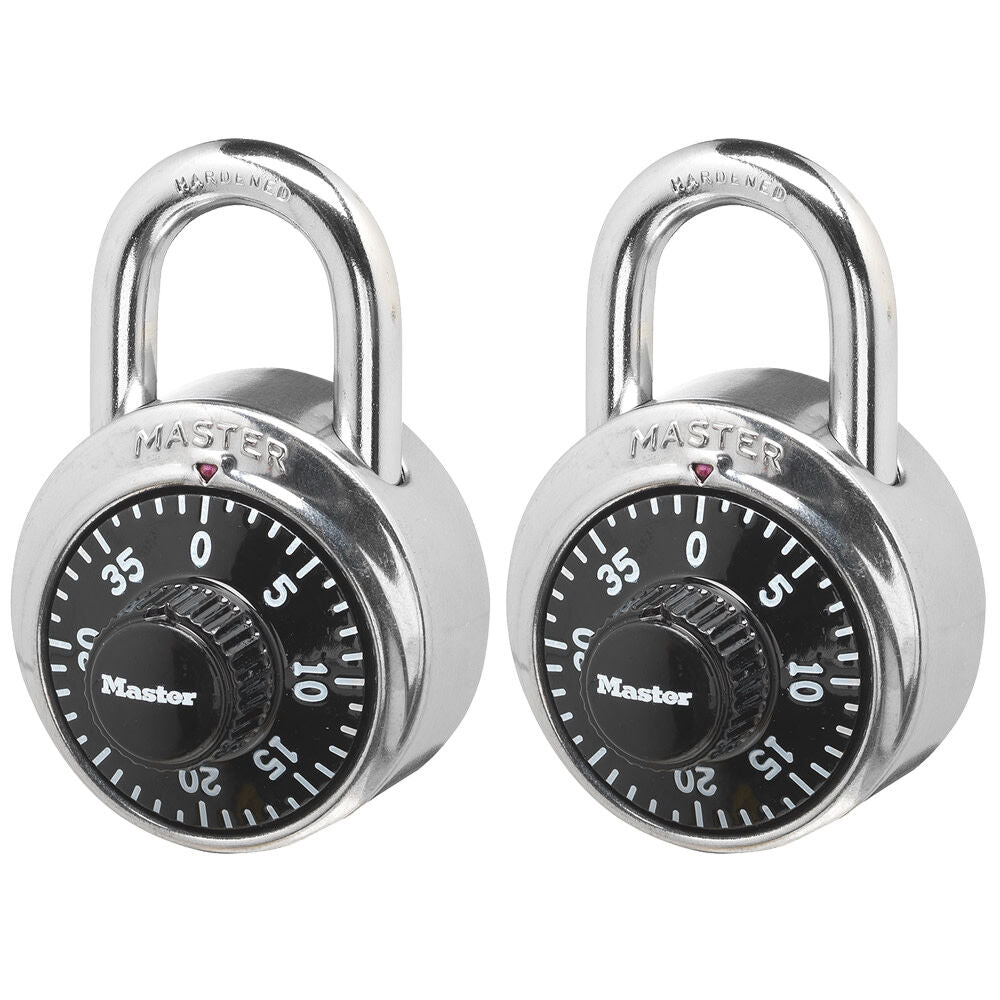 Padlock 1 7/8in Wide Steel Combination Dial 2pk 1500T