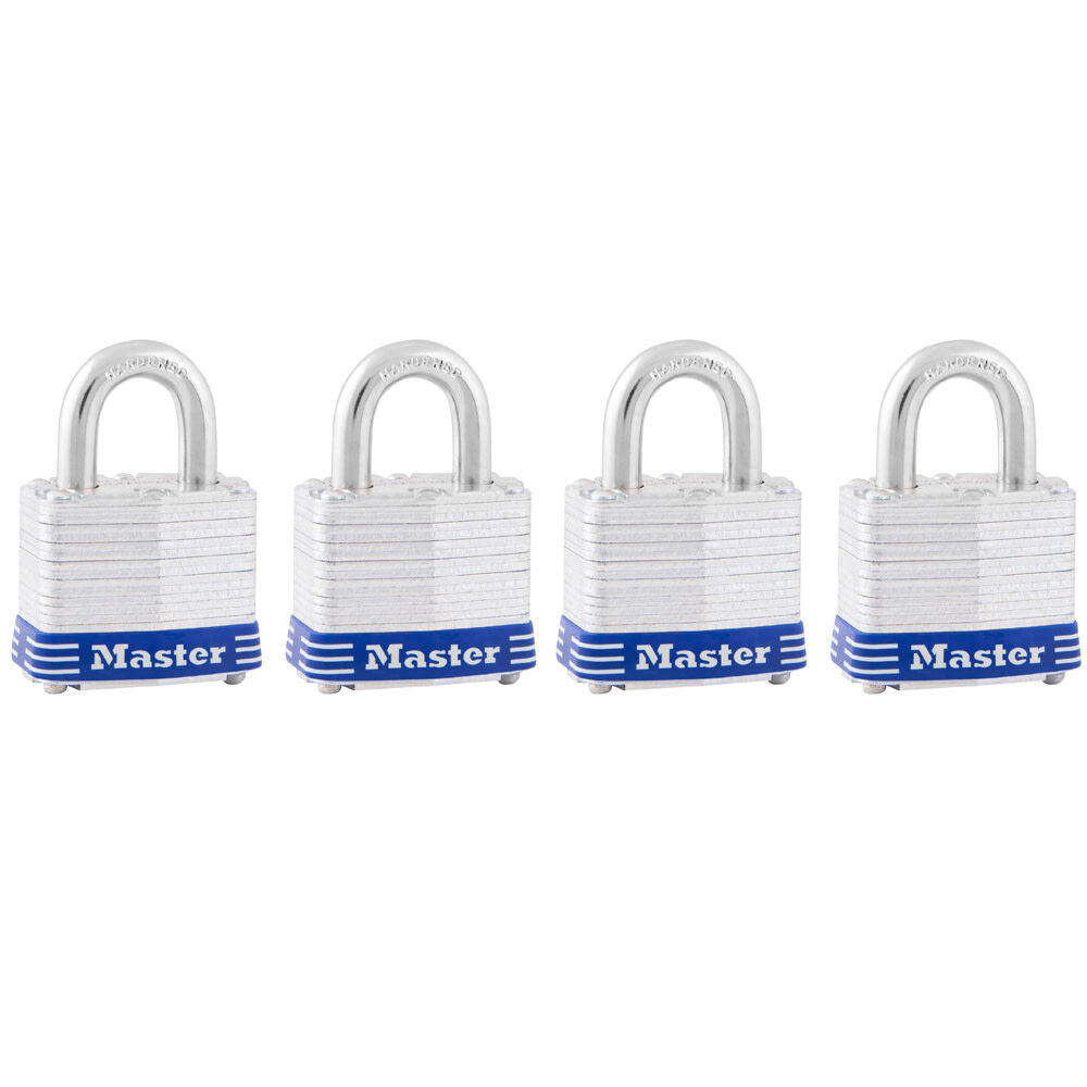 Padlock 1 9/16in Keyed Alike Tumbler 4pk 3008D