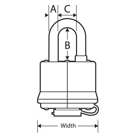 Padlock 1 9/16in Keyed Different Tumbler 1pk 312D