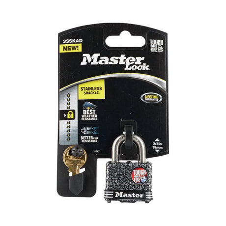 Padlock 1 9/16in Pin Tumbler Keyed Dual BallBearing 3SSKADHC