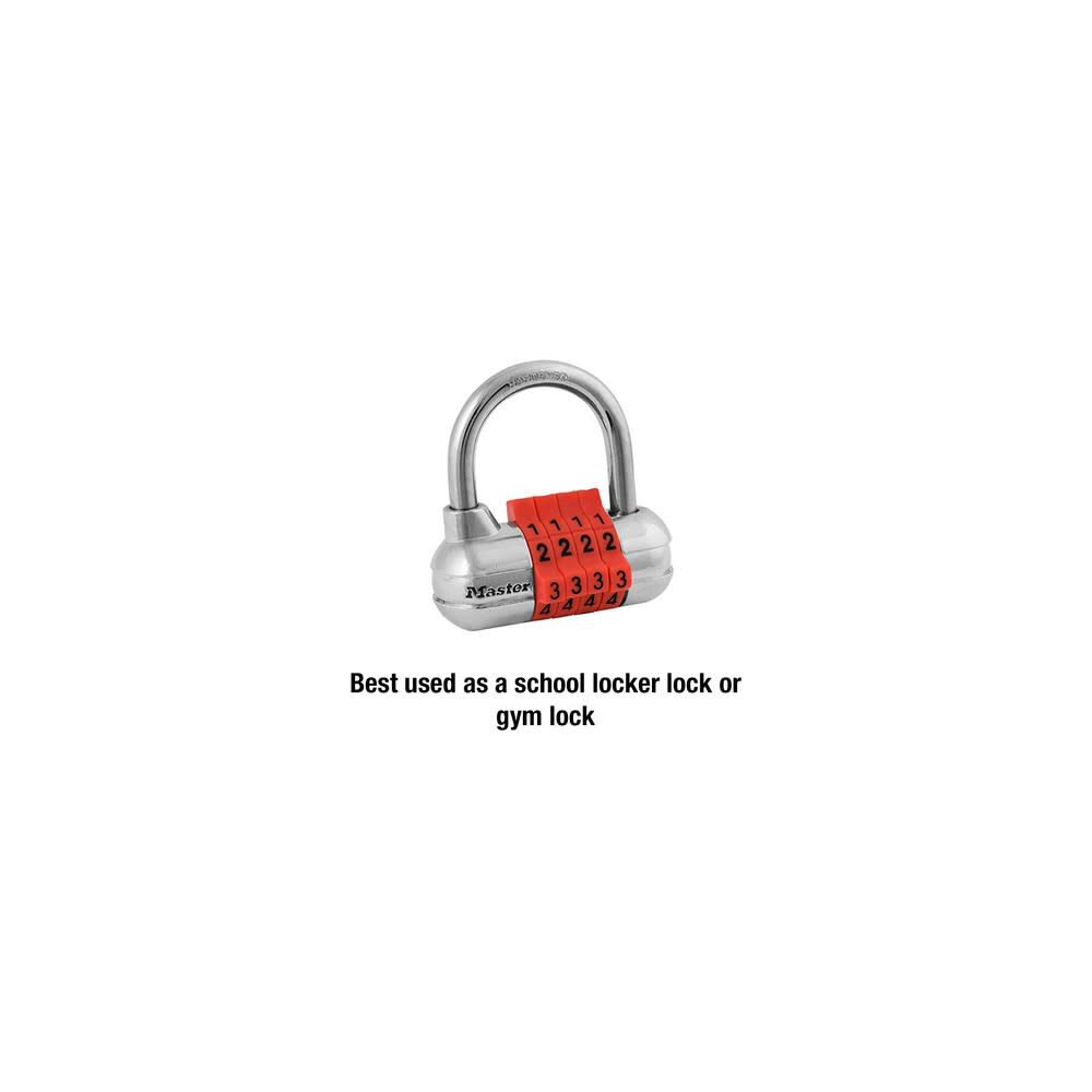 Padlock 2 1/2in Metal 4 Digit Combination 1pk 1523D