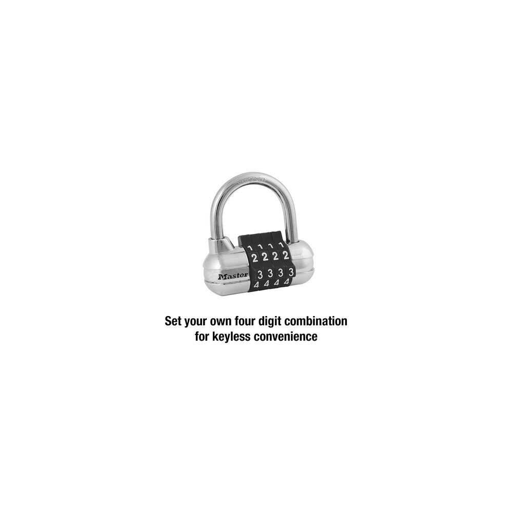 Padlock 2 1/2in Metal 4 Digit Combination 1pk 1523D