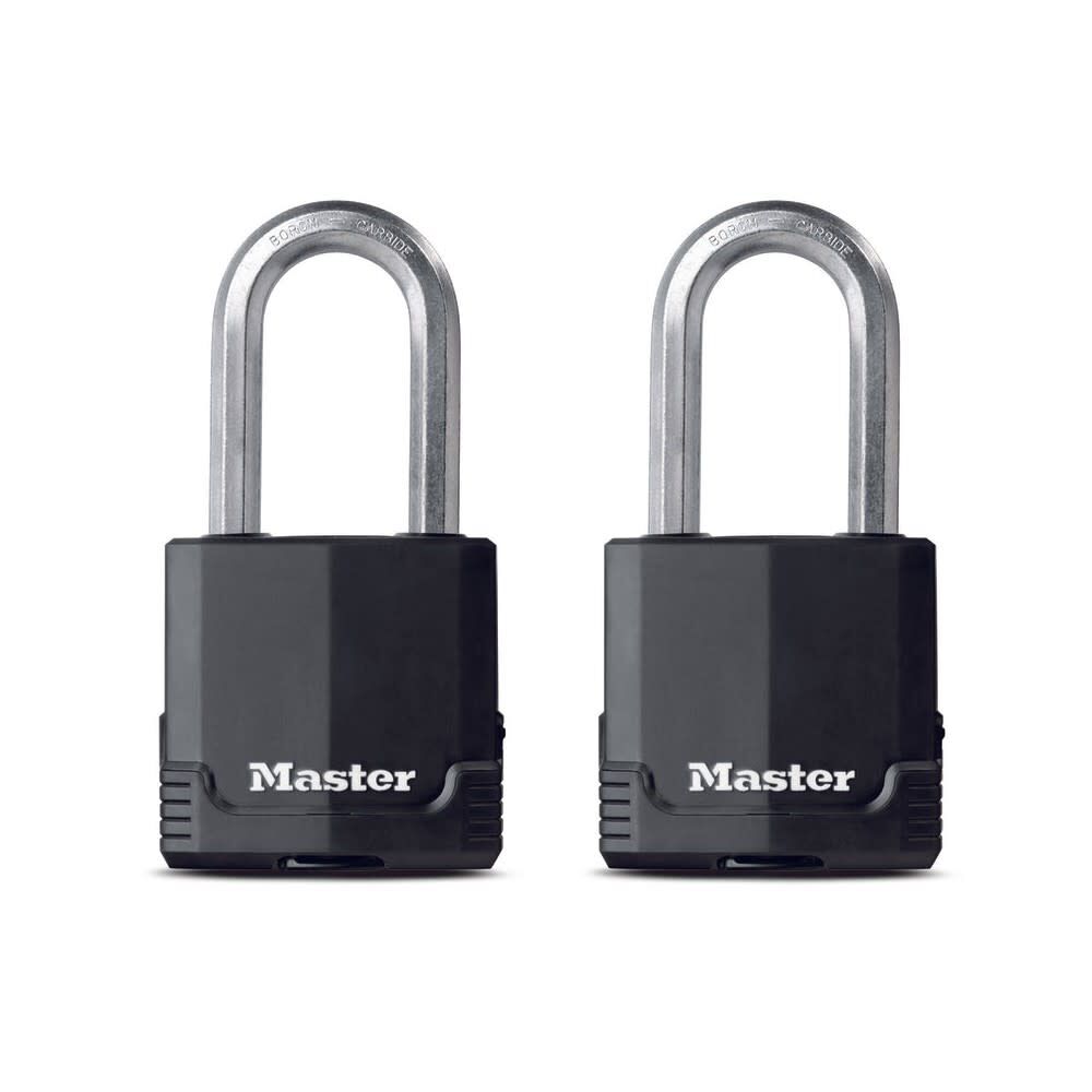 Padlock 2 1/8in Laminated Steel Dual Armor Keyed 2pk M515XTLHCCSEN