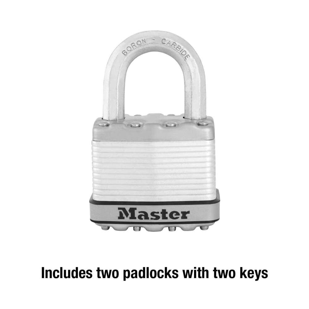 Padlock 2 1/8in Laminated Steel Keyed Alike 2pk M5XKADCCSEN