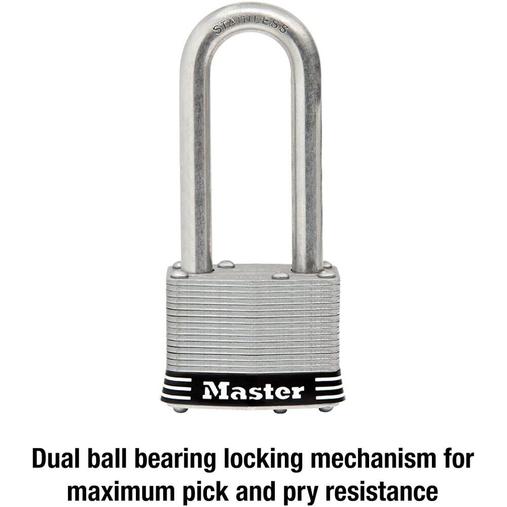 Padlock 2in Keyed Dual Ball Bearing Pin Tumbler 5SSKADLJHC