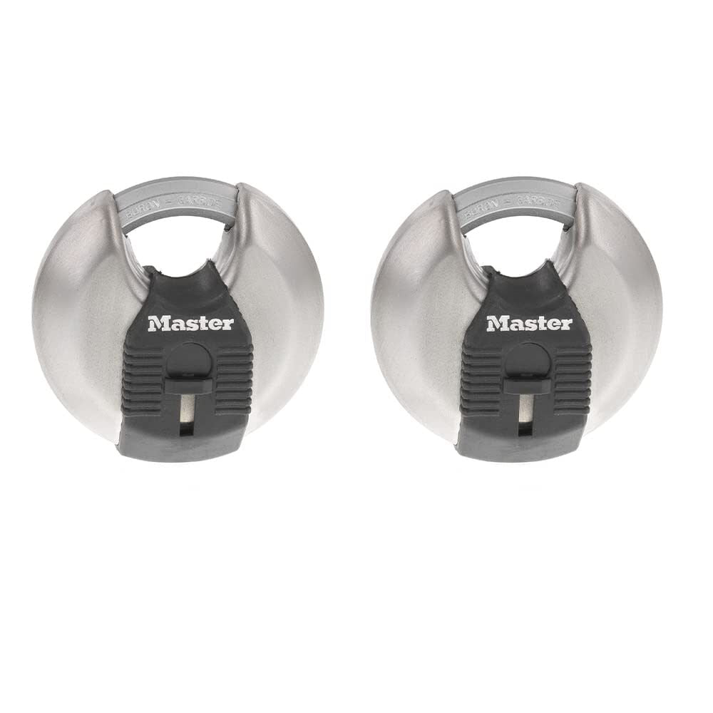 Padlock with Shackle 2 3/4in Steel Keyed Alike Disc 2pk M40XTCCSEN