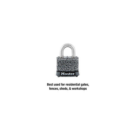 Padlock1 9/16in Steel Keyed Different Tumbler 380D