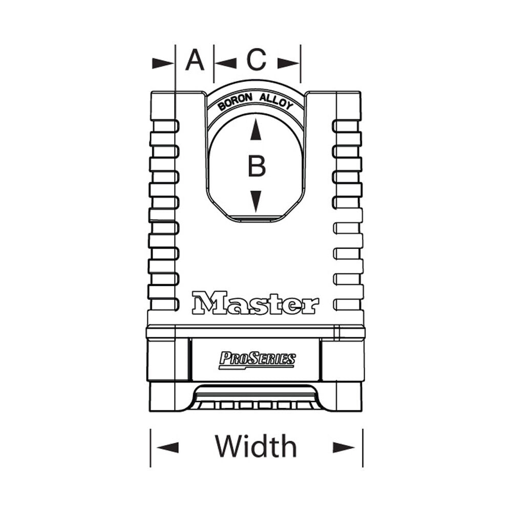 ProSeries Padlock 2 1/4in Resettable Combination 1pk 1177D