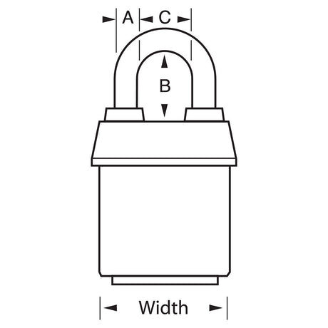 ProSeries Weather Tough 2-3/8in Laminated Padlock 6125KA