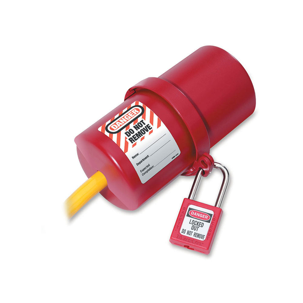 Rotating Red Electrical Plug Lockout For 240V and 550V Plugs 488