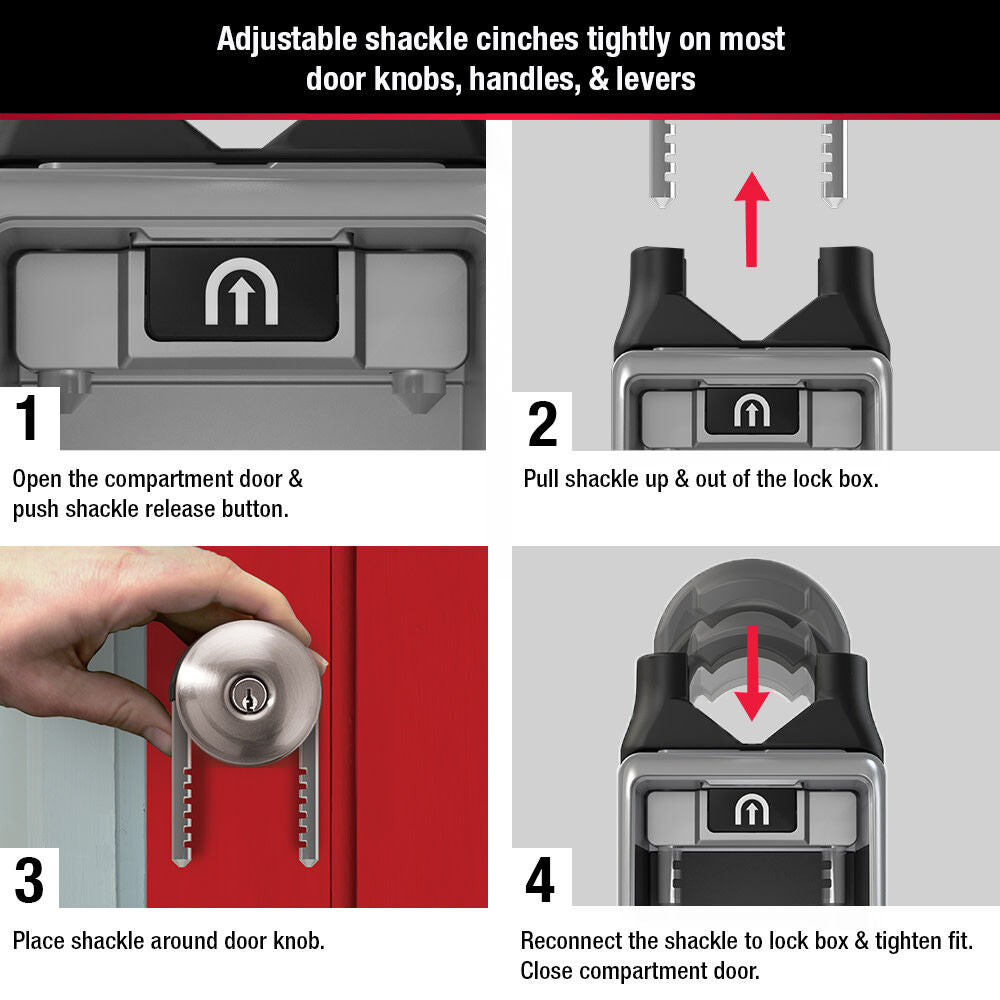 Universal Lock Box 2 7/8in Metal 4 Dial Combination 1pk 5420D