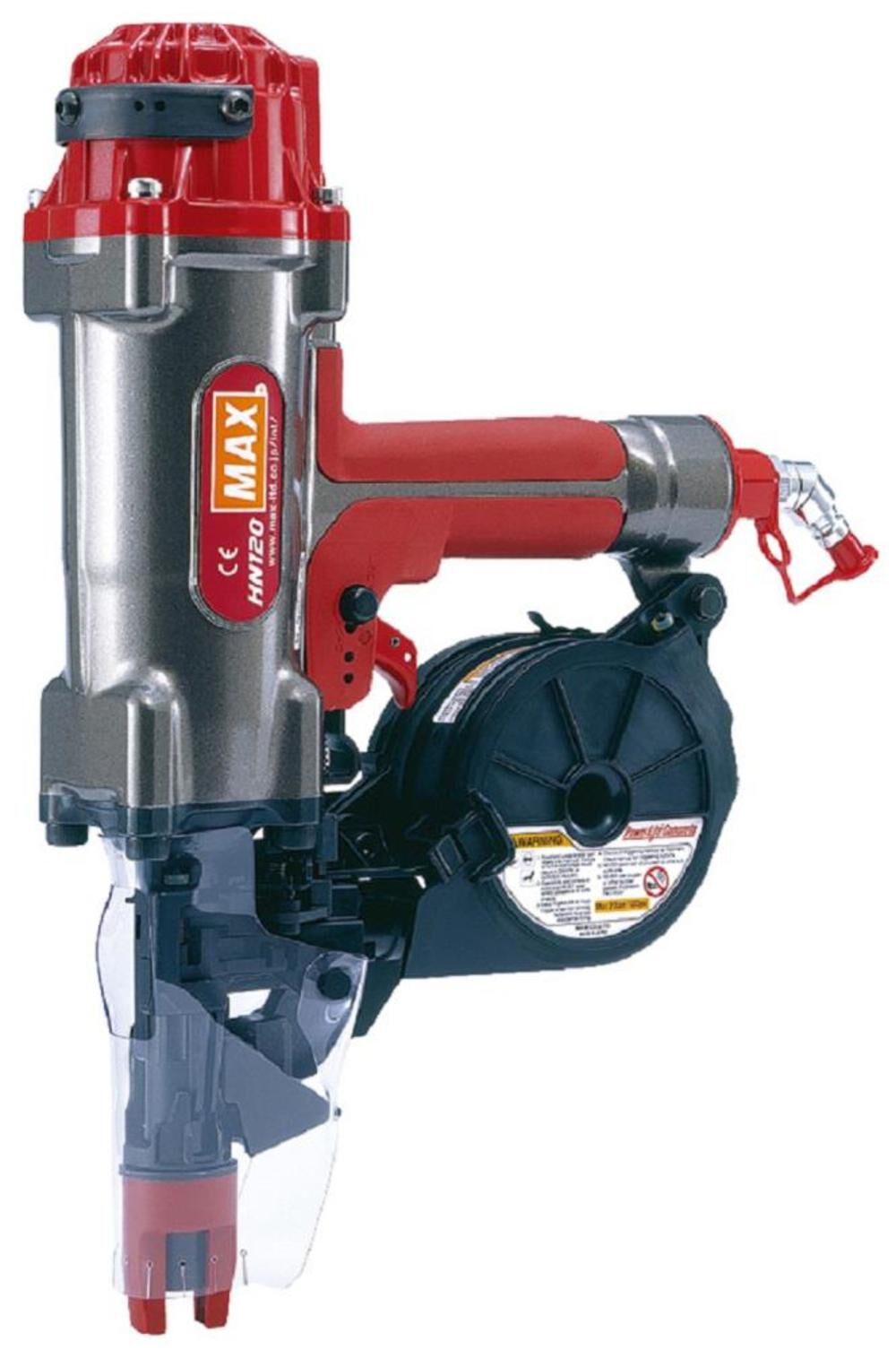 High Pressure Pneumatic Coil Nail Gun for Wood, Steel, and Concrete - HN120 HN120